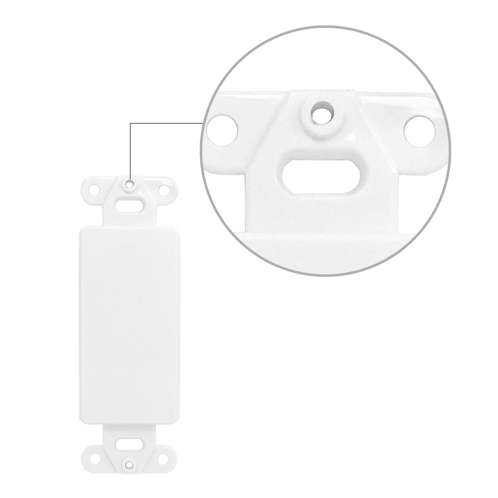 Decorator Blank Insert, 1-Gang Rocker Wall Plate Insert