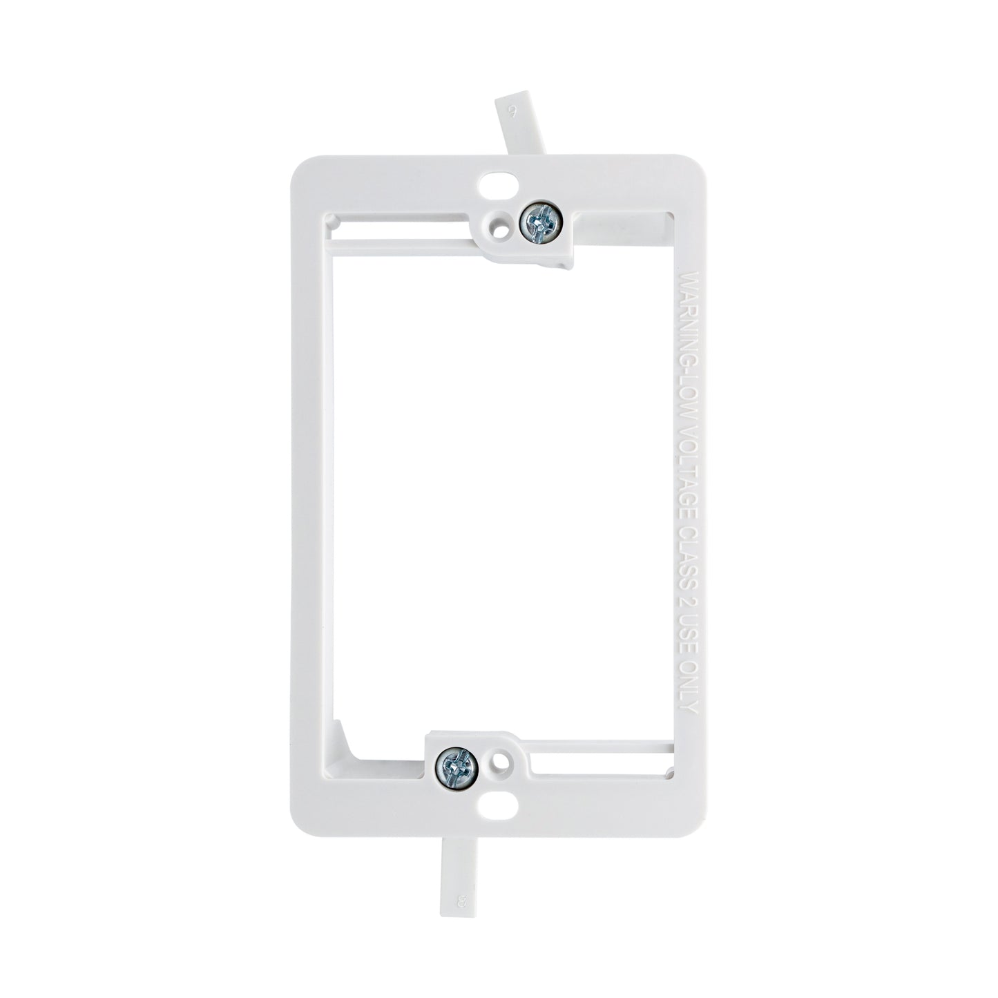 1-Gang Low Voltage Retrofit Mounting Bracket for Drywall, Non-Metallic Old-Work Bracket for Low-Voltage Wall Plates & Cable Pass-Throughs