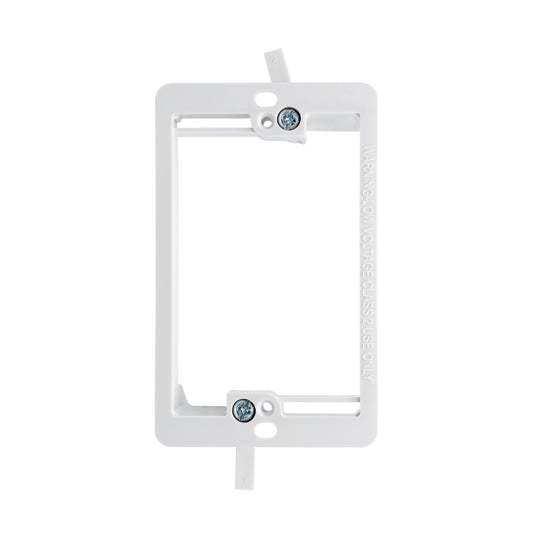 1-Gang Low Voltage Retrofit Mounting Bracket for Drywall, Non-Metallic Old-Work Bracket for Low-Voltage Wall Plates & Cable Pass-Throughs