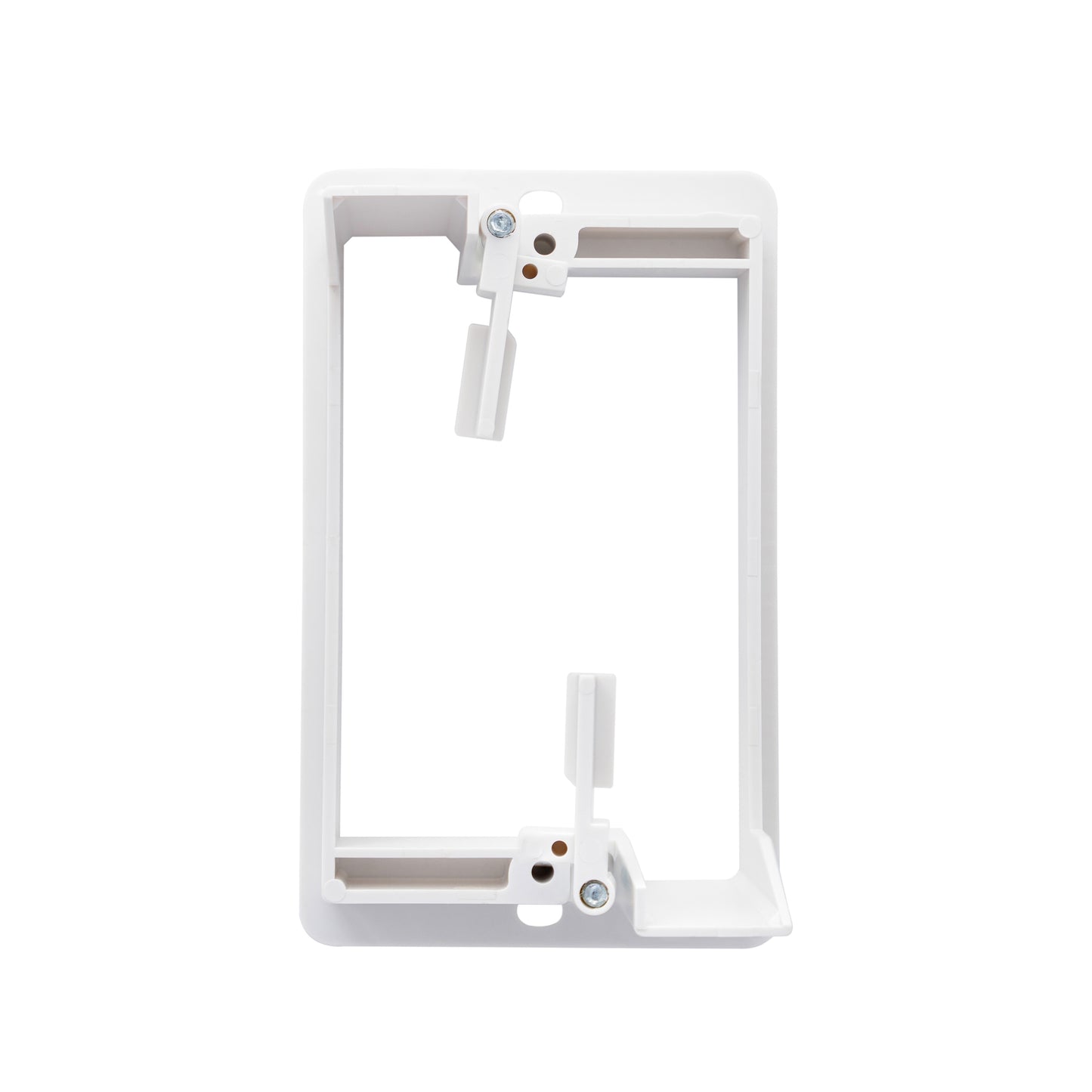 1-Gang Low Voltage Retrofit Mounting Bracket for Drywall, Non-Metallic Old-Work Bracket for Low-Voltage Wall Plates & Cable Pass-Throughs