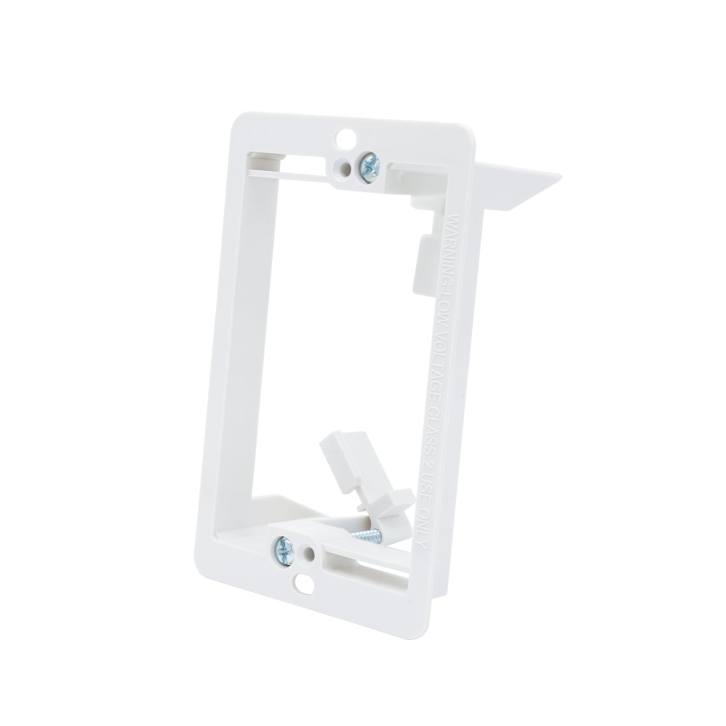1-Gang Low Voltage Retrofit Mounting Bracket for Drywall, Non-Metallic Old-Work Bracket for Low-Voltage Wall Plates & Cable Pass-Throughs