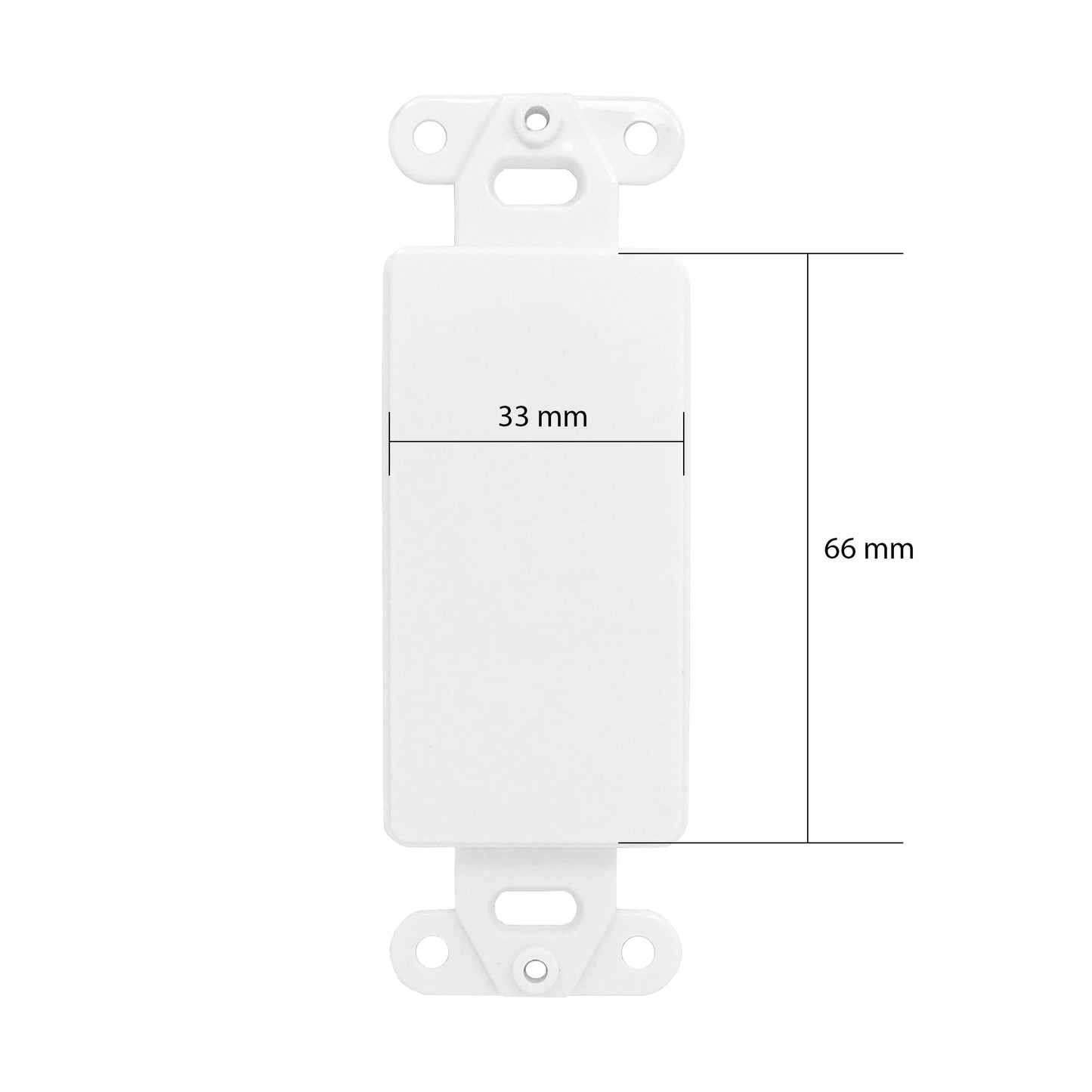 Decorator Blank Insert, 1-Gang Rocker Wall Plate Insert