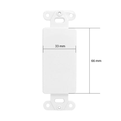 Decorator Blank Insert, 1-Gang Rocker Wall Plate Insert