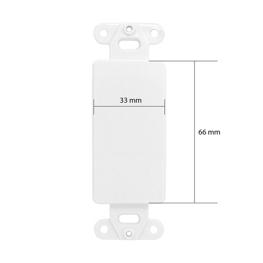 Decorator Blank Insert, 1-Gang Rocker Wall Plate Insert