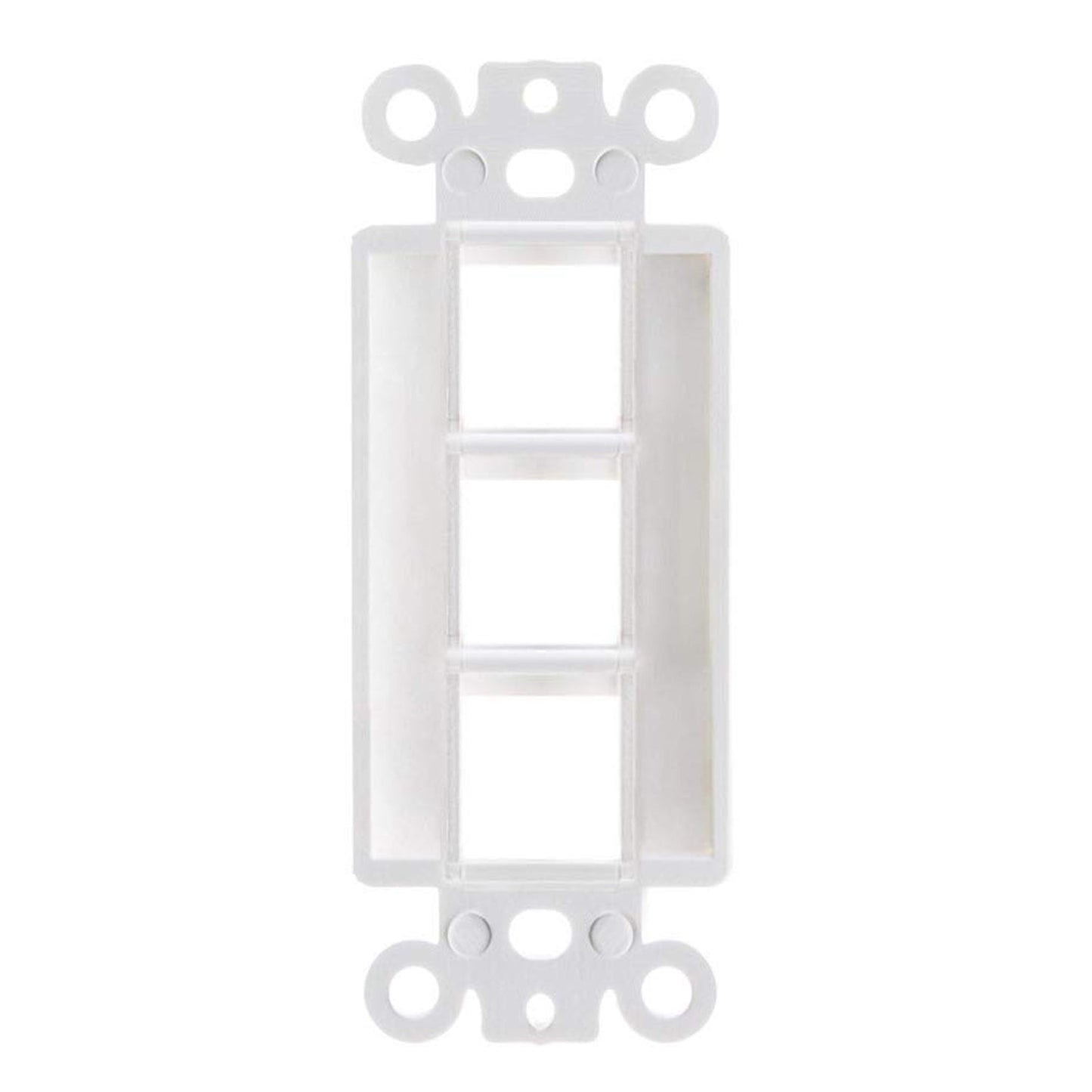Decorator 3 Port Keystone Insert, 1-Gang Rocker Wall Plate Insert