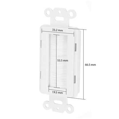 Decorator Brush Passthrough, Brush Wall Plate Insert, Black