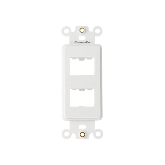 Decorator HDMI 2-Port Insert with Nut, 1-Gang Rocker Wall Plate Insert