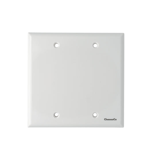 2-Gang Blank Wall Plate for Outlet Switch Cover