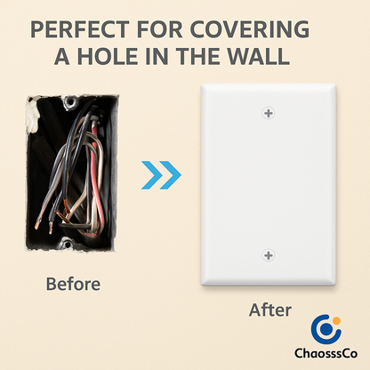 1-Gang Blank Wall Plate for Outlet Switch Cover