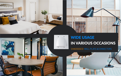 2-Gang Hooded Cable Entry/Exit Wall Plate for Low Voltage AV Cables