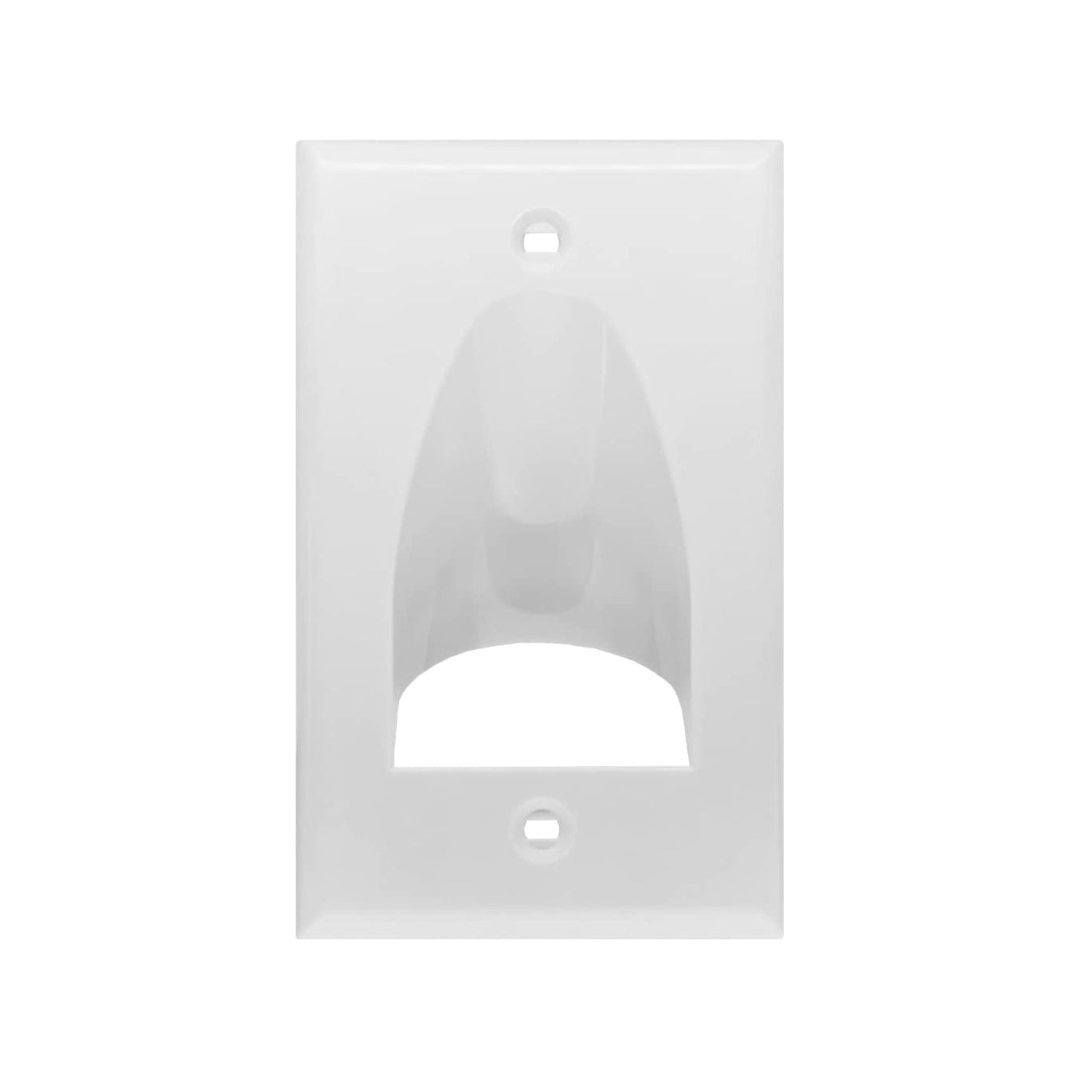 1-Gang Recessed Cable Wall Plate for Low Voltage AV Cables