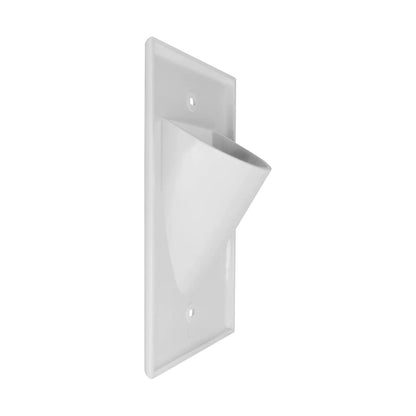 1-Gang Recessed Cable Wall Plate for Low Voltage AV Cables