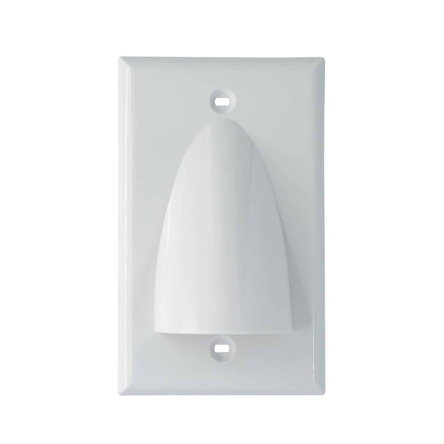 1-Gang Hooded Cable Entry/Exit Wall Plate for Low Voltage AV Cables