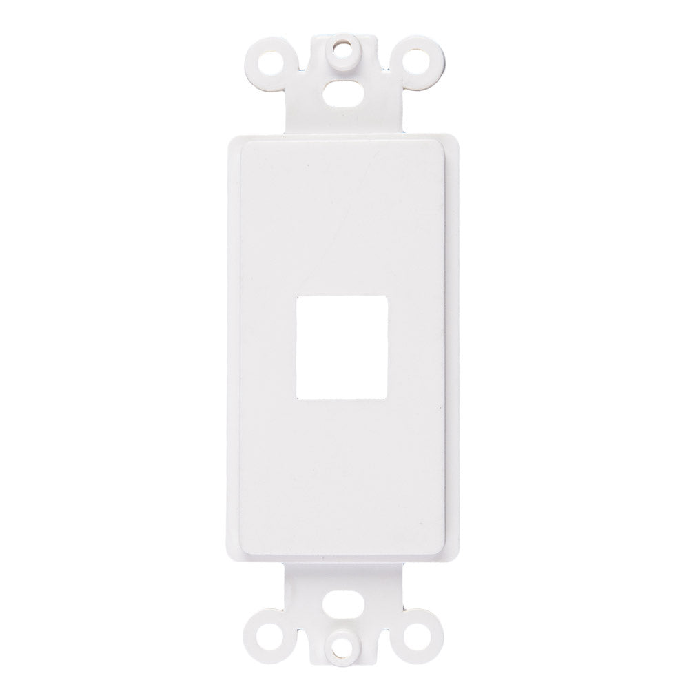Decorator 1 Port Keystone Insert, 1-Gang Rocker Wall Plate Insert
