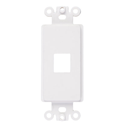 Decorator 1 Port Keystone Insert, 1-Gang Rocker Wall Plate Insert