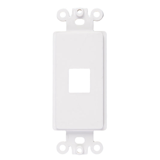 Decorator 1 Port Keystone Insert, 1-Gang Rocker Wall Plate Insert