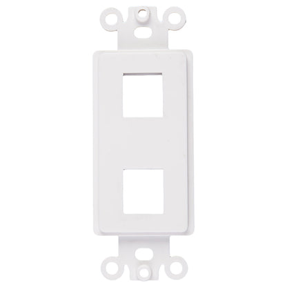 Decorator 2 Port Keystone Insert, 1-Gang Rocker Wall Plate Insert