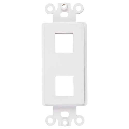 Decorator 2 Port Keystone Insert, 1-Gang Rocker Wall Plate Insert